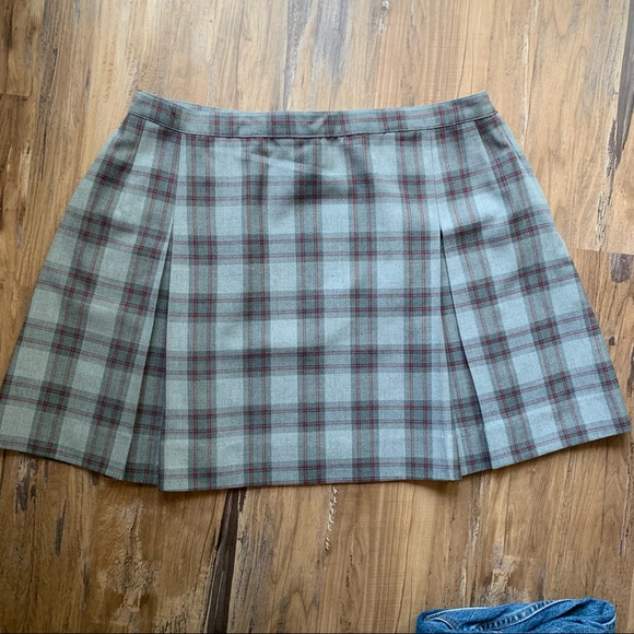 Vintage School Girl Plaid Mini Skirt Size XXL